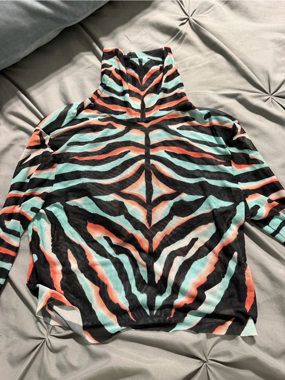 AFRM Zebra-Print in Black, Coral & Mint